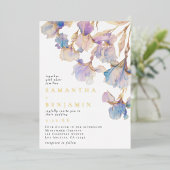 Invitation En Aluminium Iris Mariage (Debout devant)
