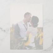 Invitation En Aluminium Iris Photo Overlay Save The Date Rose Gold   (Verso)