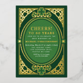 Invitation En Aluminium Irish Celtic St Patricks Birthday Party (Recto)