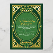 Invitation En Aluminium Irish Celtic St. Patrick's Day Party (Recto)