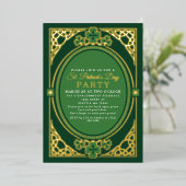 Invitation En Aluminium Irish Celtic St. Patrick's Day Party (Debout devant)