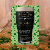 Invitation En Aluminium Irish Guinness Pint St. Patrick's Day Party Real