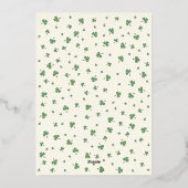 Invitation En Aluminium Irish Shamrock Flamingo St Patrick's Day Party (Verso)