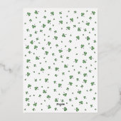 Invitation En Aluminium Irish Shamrock Flamingo St Patrick's Day Party (Verso)