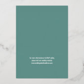 Invitation En Aluminium Jade Green Rose Gold Berry Twig 3 Photos Mariage (Verso)