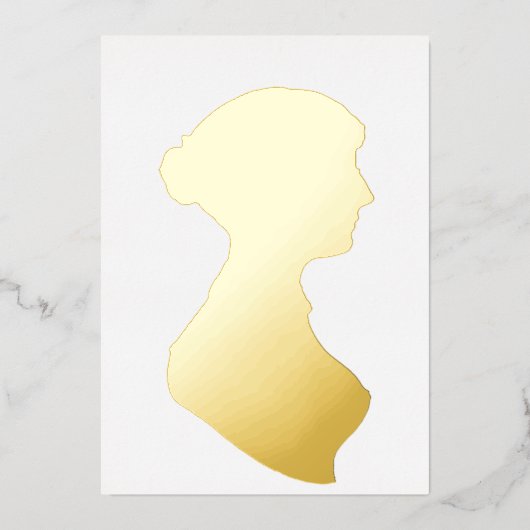Invitation En Aluminium Jane Austen (Recto)