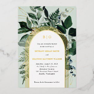 Invitation En Aluminium Jardin botanique mariage moderne arqué
