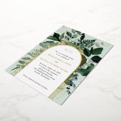 Invitation En Aluminium Jardin botanique moderne arqué mariage (Rotation)