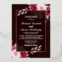 Invitation En Aluminium Jardin d'été Aquarelle Mariage floral