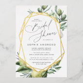 Invitation En Aluminium Jardin méditerranéen Fête des mariées botanique ve (Recto)