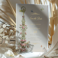Jardin mythique Sauvez la date Golden Elegance