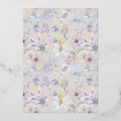 Invitation En Aluminium Jardin romantique fée florale (Verso)