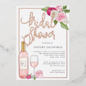 Invitation En Aluminium Jardin Rosé | FÊTE DES MARIÉES (Recto)