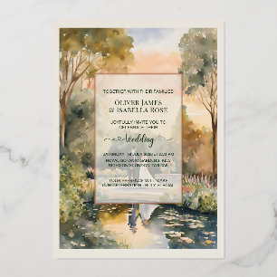 Invitation En Aluminium Jardins botaniques royaux aquarelle personnalisée