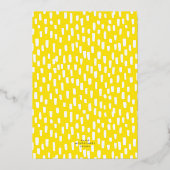 Invitation En Aluminium Jaune Dashing Golden Fête Or (Verso)