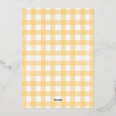 Invitation En Aluminium Jaune Golden Retriever Puppy Pawty 1er anniversair (Verso)