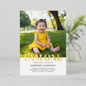 Invitation En Aluminium Je Suis Une Photo Moderne Simple Minimaliste Anniv (Debout devant)