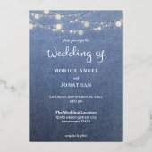 Invitation En Aluminium Jean Lace & String Mariage (Recto)