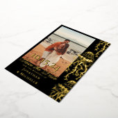 Invitation En Aluminium Jellyfish Gold Foil Beach Photo Enregistrer la dat (Rotation)