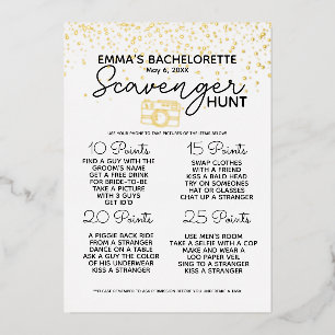 Invitation En Aluminium Jeu de chasse au trésor pour enterrement de vie de