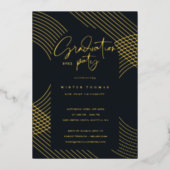 Invitation En Aluminium Jeu de graduation des arches concentrées de script (Recto)