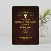 Invitation En Aluminium Jeu de nuit anniversaire Imaginaire griffin CC1260 (Debout devant)