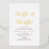 Invitation En Aluminium Jingle & Mingle Mini Noël Fête de Noël (Recto)