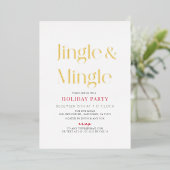 Invitation En Aluminium Jingle & Mingle Mini Noël Fête de Noël (Debout devant)