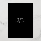 Invitation En Aluminium Jocelyn Black Mariage moderne (Verso)