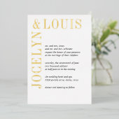 Invitation En Aluminium Jocelyn Mariage moderne (Debout devant)