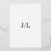 Invitation En Aluminium Jocelyn Mariage moderne (Verso)