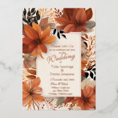 Invitation En Aluminium Joie d'automne (Recto)