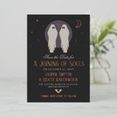 Invitation En Aluminium Joining of Souls Halloween Gay Save the Date (Debout devant)