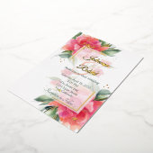 Invitation En Aluminium Joli mariage Rose à budget jardin (Rotation)