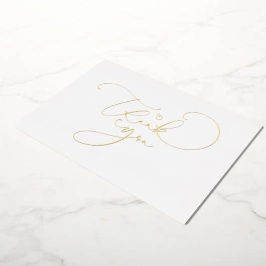 Invitation En Aluminium Joli script calligraphié Merci (Rotation)