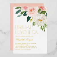 Jolie aquarelle Fleurs Jardin Bridal Déjeuner