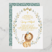 Jolie aquarelle Lion Prince Bébé Garçon Christenin