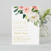 Invitation En Aluminium Jolies fleurs aquarelles Fête de mariage en plein (Debout devant)