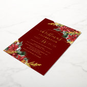 Invitation En Aluminium Jolly Gold Leaf Foliing Noël Party (Rotation)