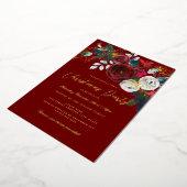 Invitation En Aluminium Jolly Gold Shimmer Foliing Noël Party (Rotation)