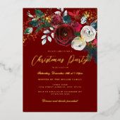 Invitation En Aluminium Jolly Gold Sparkle Foliing Noël Party (Recto)