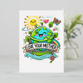 Invitation En Aluminium Jour des terres tous les jours (Debout devant)