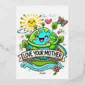 Invitation En Aluminium Jour des terres tous les jours (Verso)