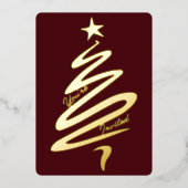 Invitation En Aluminium Jours fériés Abstraits de Noël (Recto)