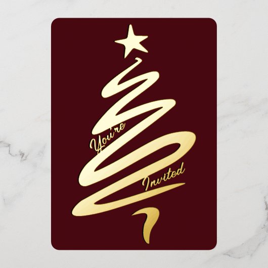 Invitation En Aluminium Jours fériés Abstraits de Noël (Recto)