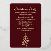 Invitation En Aluminium Jours fériés Abstraits de Noël (Verso)