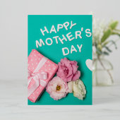 Invitation En Aluminium Joyeuse Fête des Mères  (Debout devant)