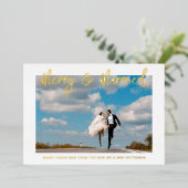 Invitation En Aluminium Joyeux et marié Mariage M & Mme Premier Noël (Debout devant)