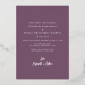 Invitation En Aluminium Joyeux Jour après Mariage Arch Frame Photo Foil (Verso)