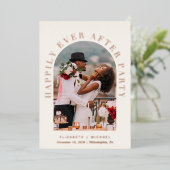 Invitation En Aluminium Joyeux Jour après Party Arch Photo Cream Mariage (Debout devant)